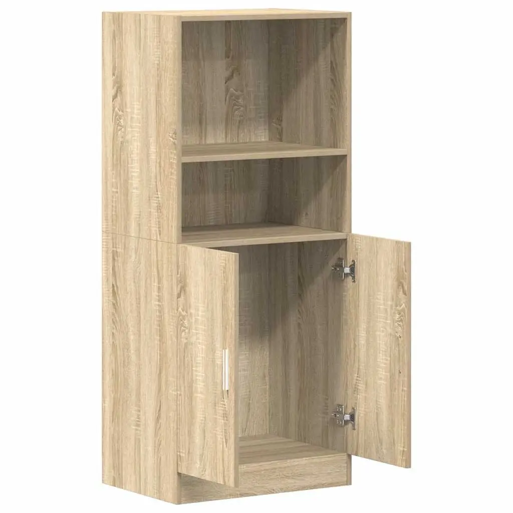 Brown Kitchen Cabinet with Open Shelves