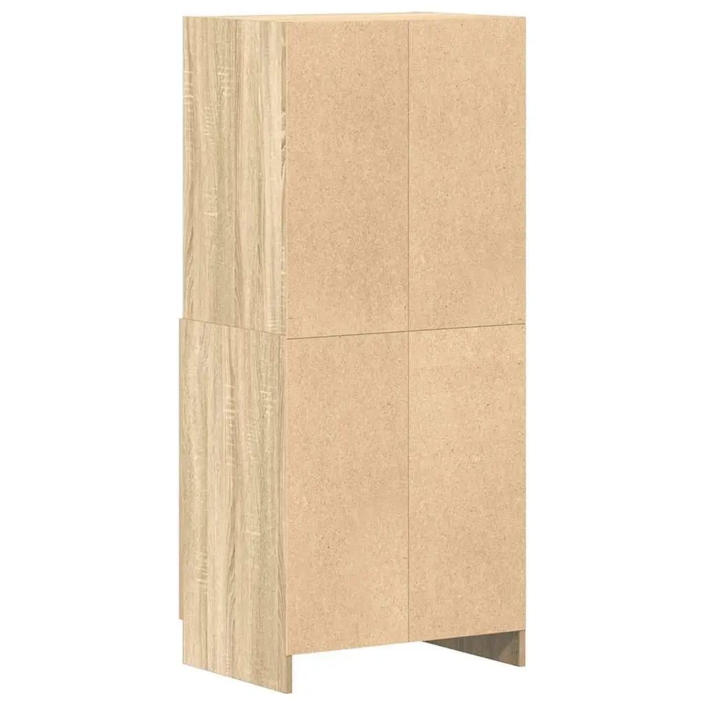 Brown Kitchen Cabinet with Open Shelves