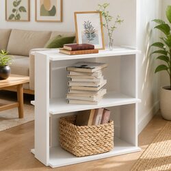White 3-Tier Bookcase for Cozy Living Spaces