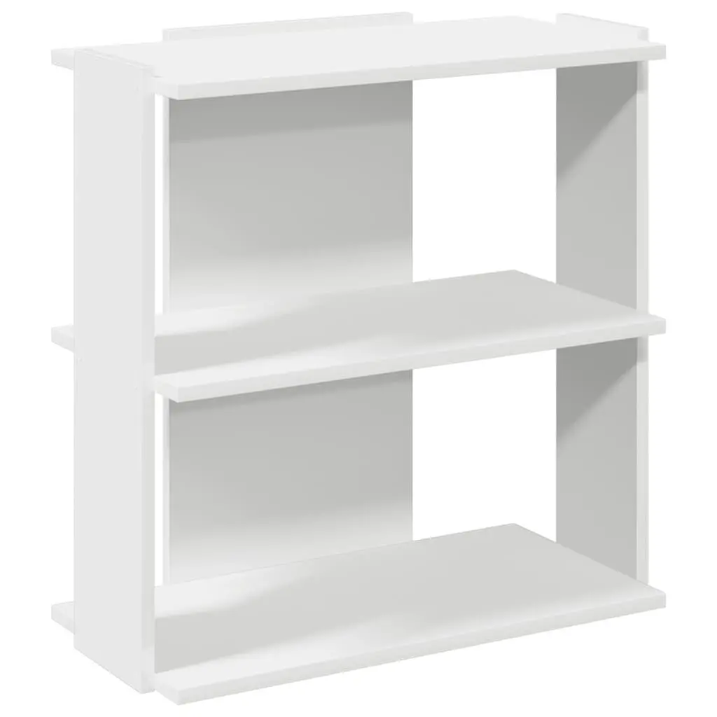 3-Tier Bookcase White 60x30x60cm Engineered Wood Storage Shelving Unit Display Organiser