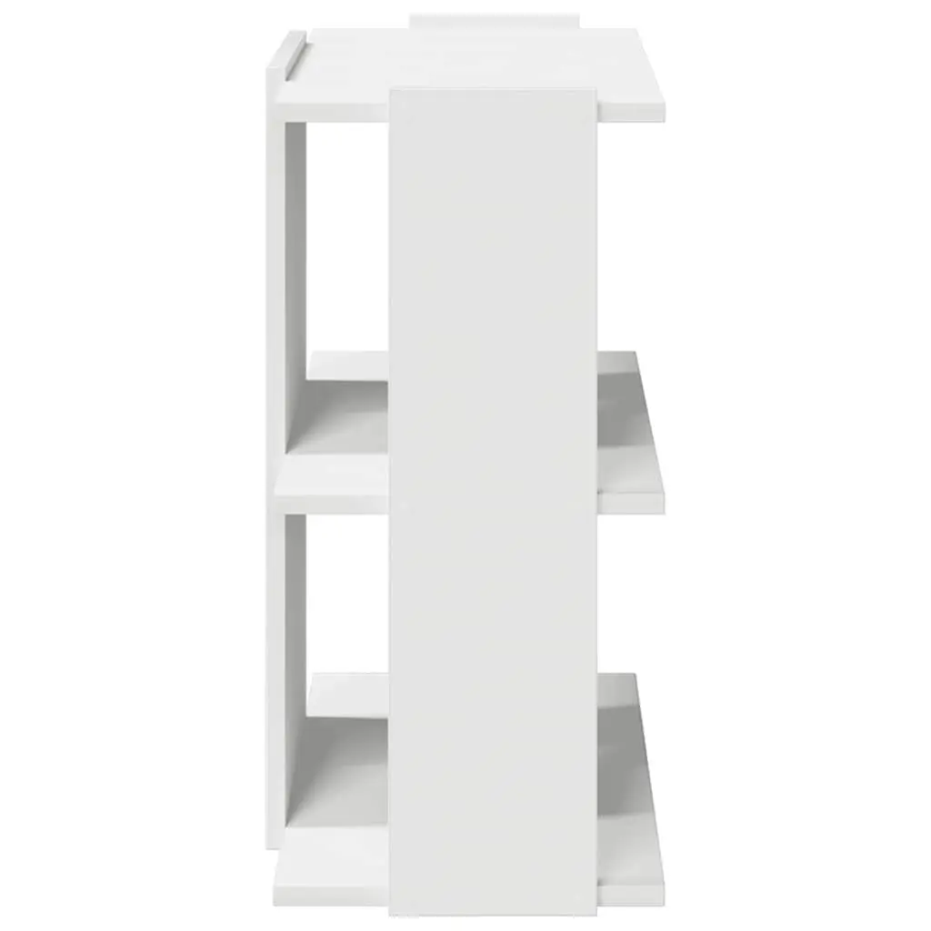 3-Tier Bookcase White 60x30x60cm Engineered Wood Storage Shelving Unit Display Organiser
