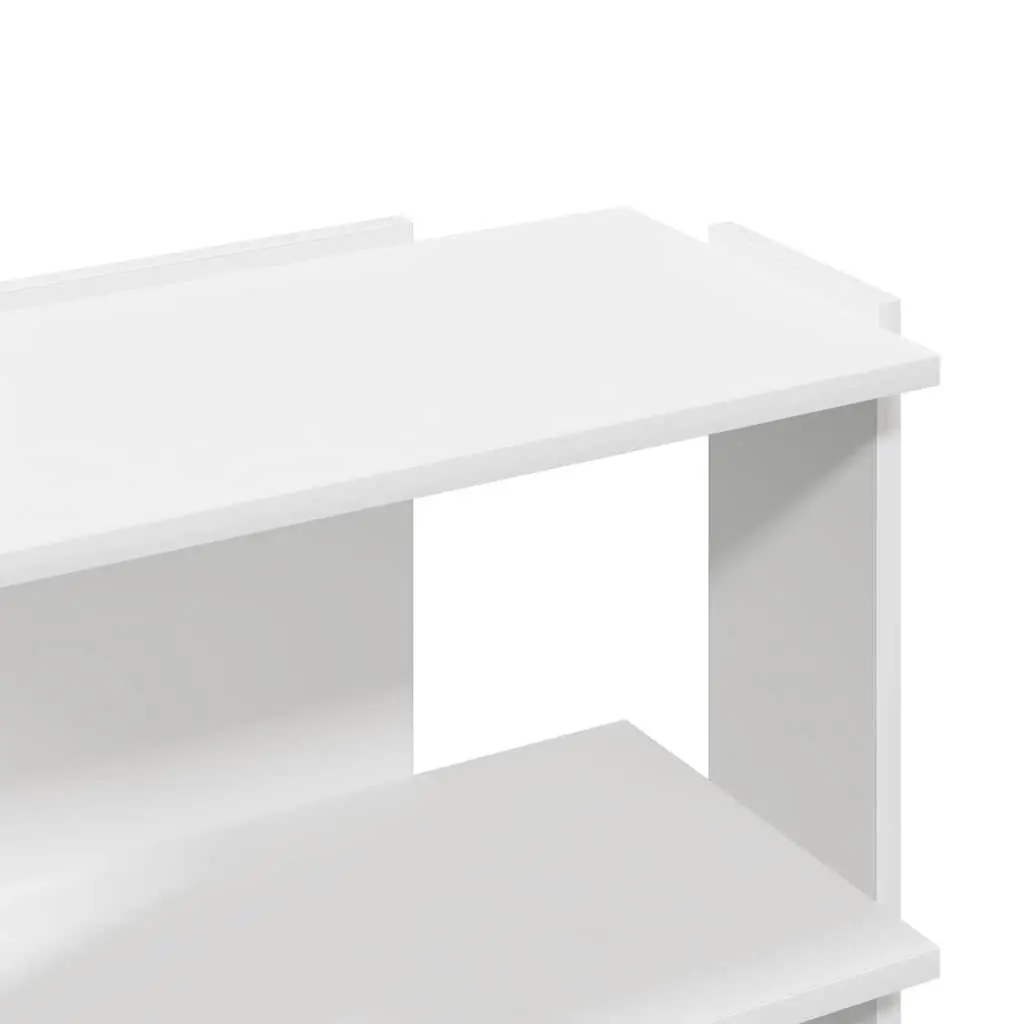 3-Tier Bookcase White 60x30x60cm Engineered Wood Storage Shelving Unit Display Organiser