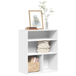 Book Cabinet White 60x30x71.5 cm Engineered Wood Storage Shelf Organiser Home