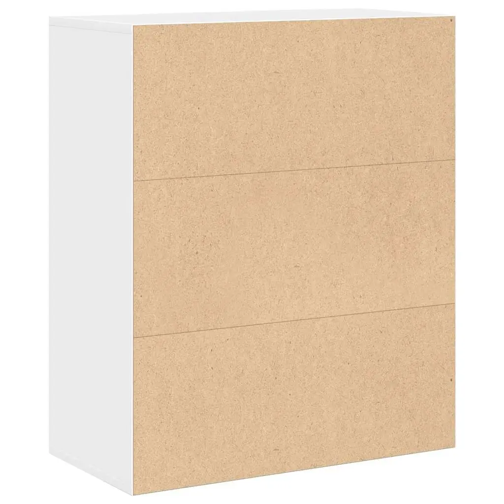 Book Cabinet White 60x30x71.5 cm Engineered Wood Storage Shelf Organiser