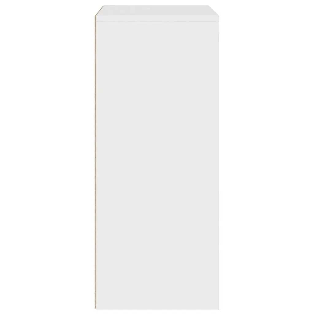 Book Cabinet White 60x30x71.5 cm Engineered Wood Storage Shelf Organiser