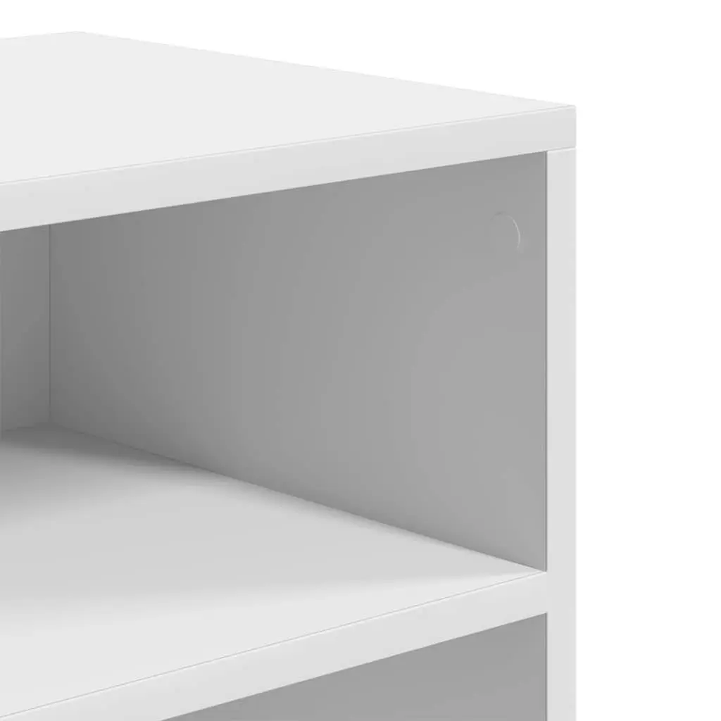 Book Cabinet White 60x30x71.5 cm Engineered Wood Storage Shelf Organiser