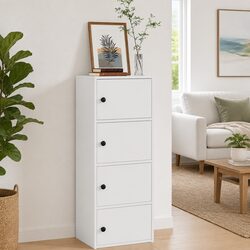 Stylish White Bookcase 40x24x102cm Storage Solution