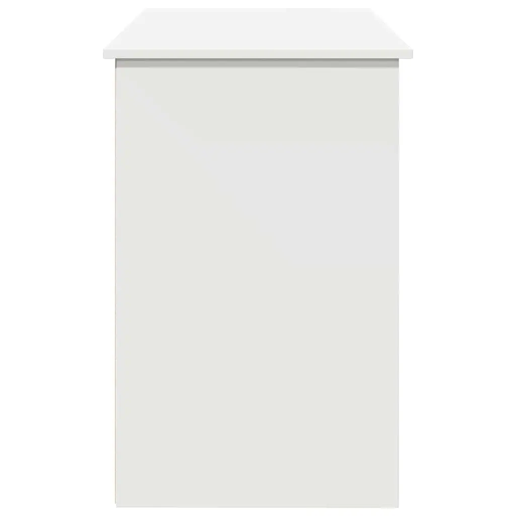 White Desk 102x50x75cm Engineered Wood Office Study Table Spacious Storage
