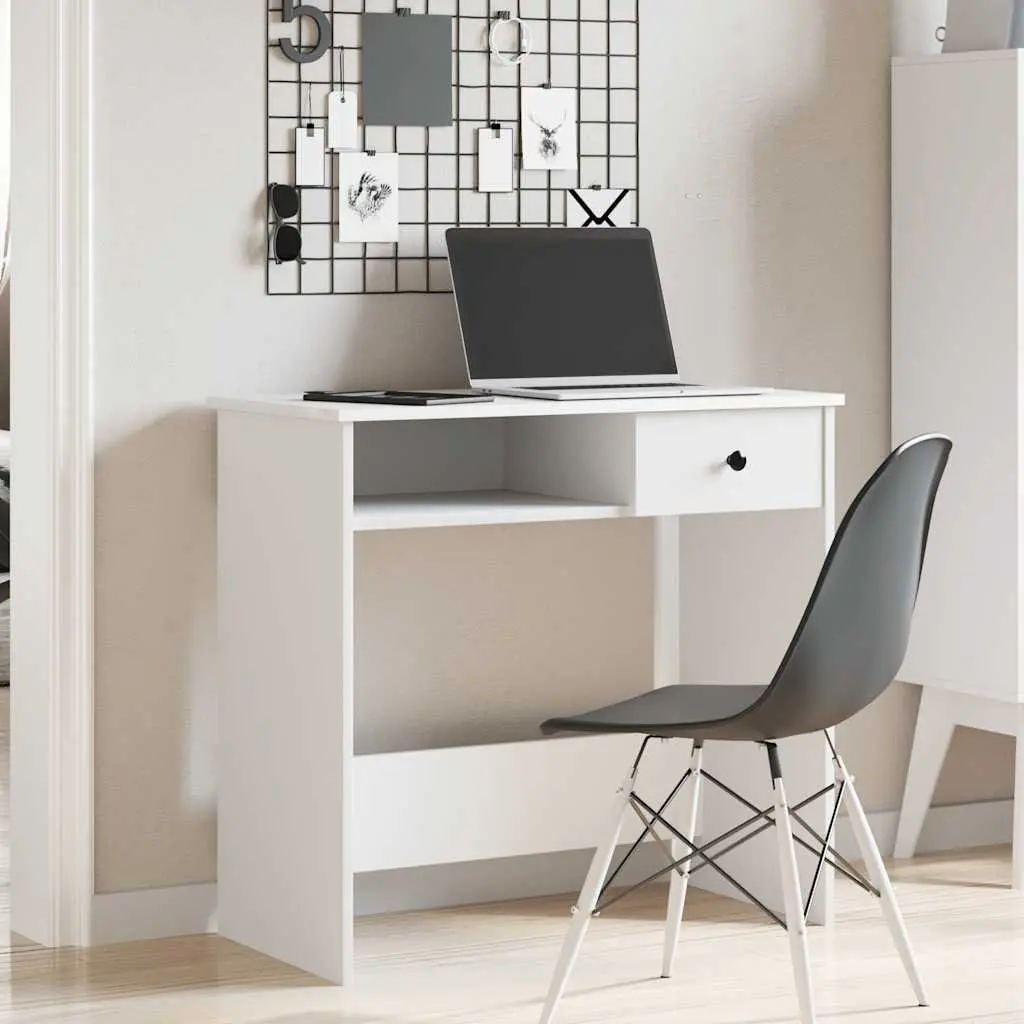 White Writing Desk for Home Office 80x40x75cm