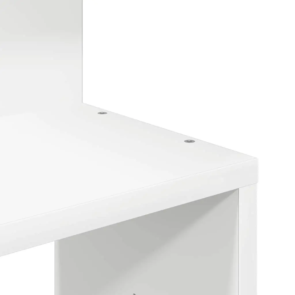 Wall Corner Shelf White 32x32x127.5 cm Engineered Wood Storage Display Shelving Unit