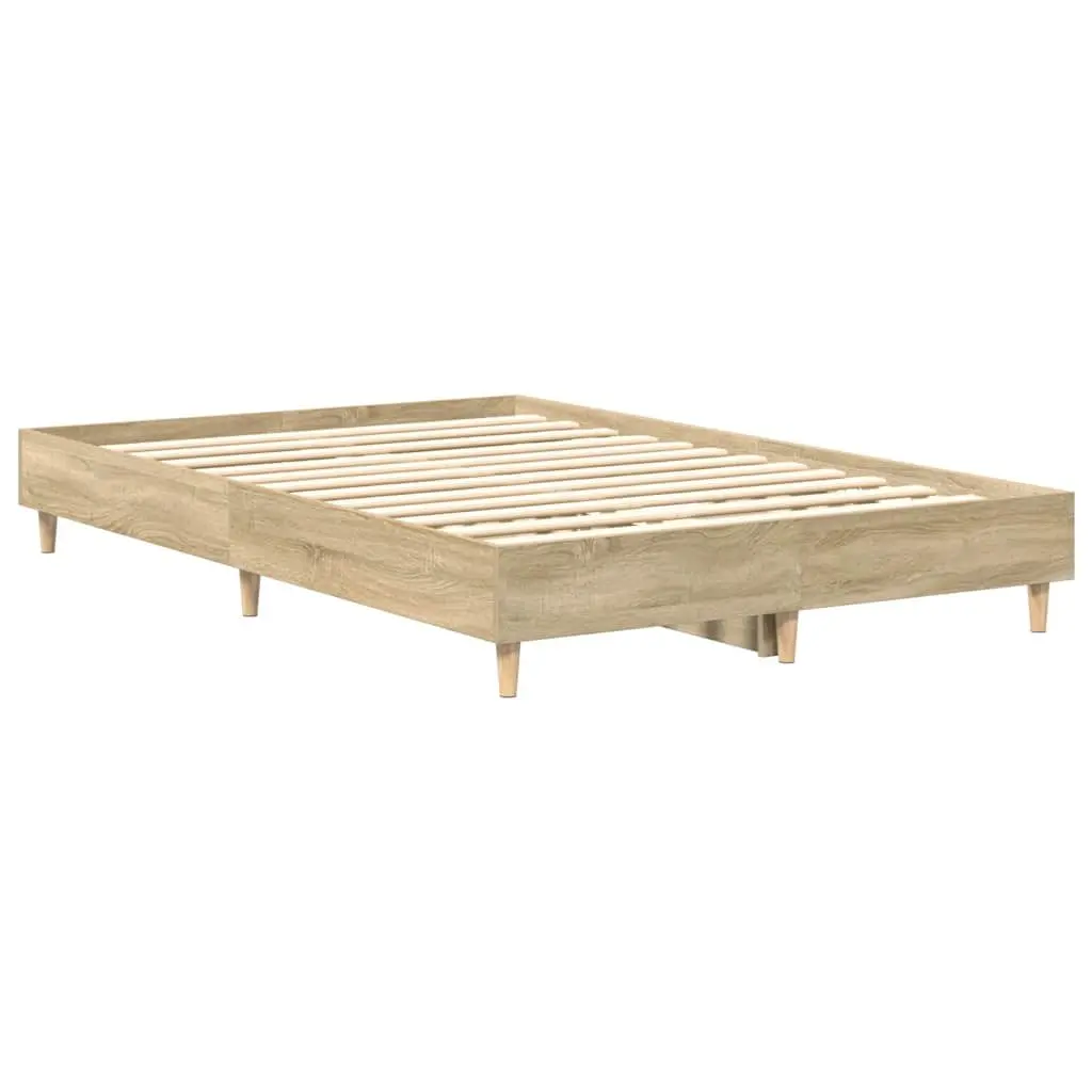 Bed Frame No Mattress 135x190 cm Double Size Bedroom Furniture Engineered Wood
