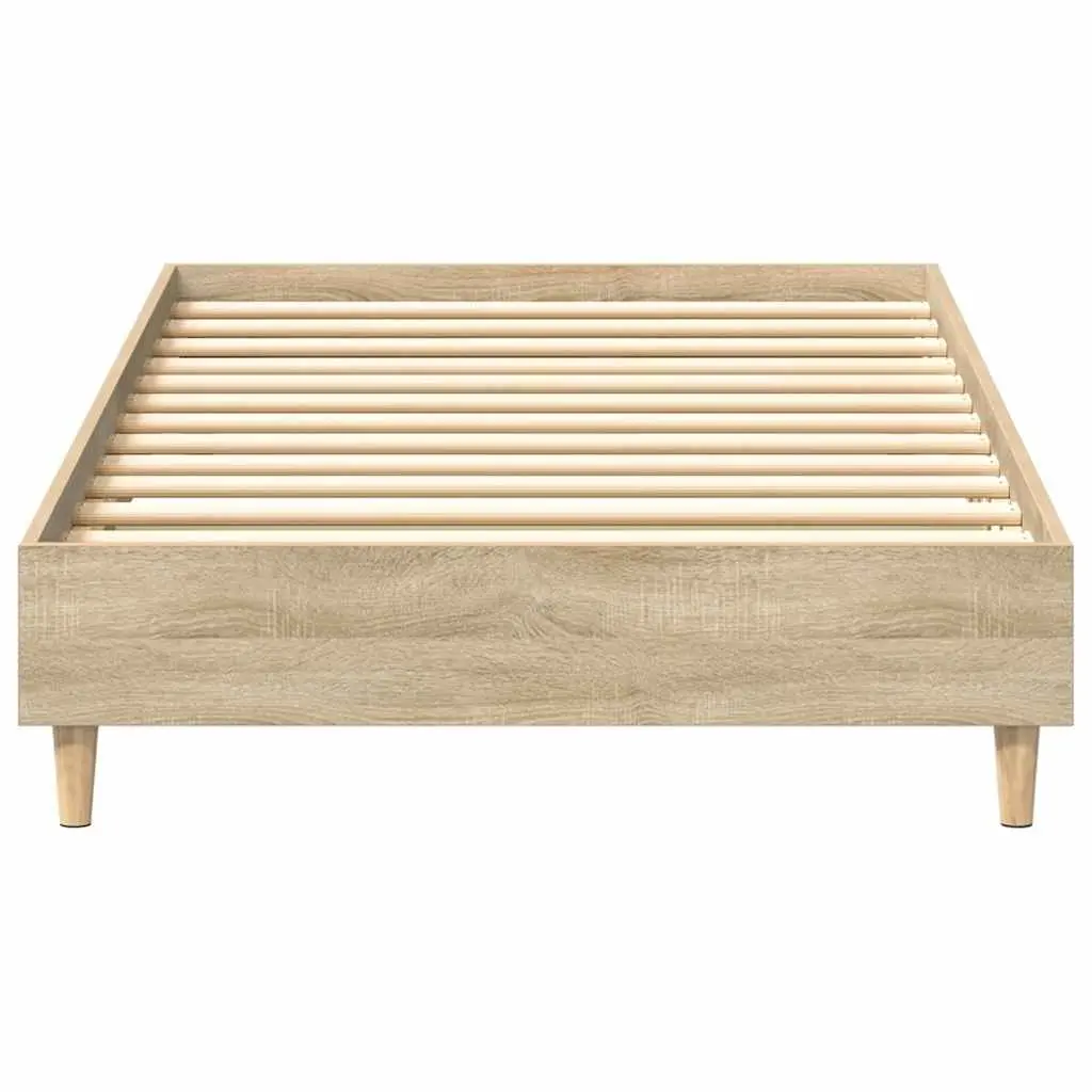 Sonoma Oak Bed Frame 90x190 cm with Slatted Base
