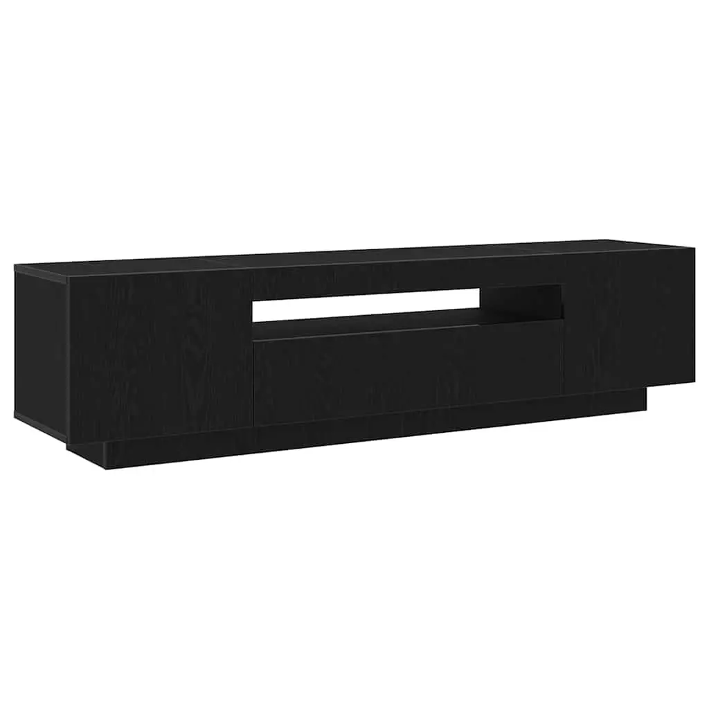 TV Cabinet Black Modern 160x35x40cm Engineered Wood