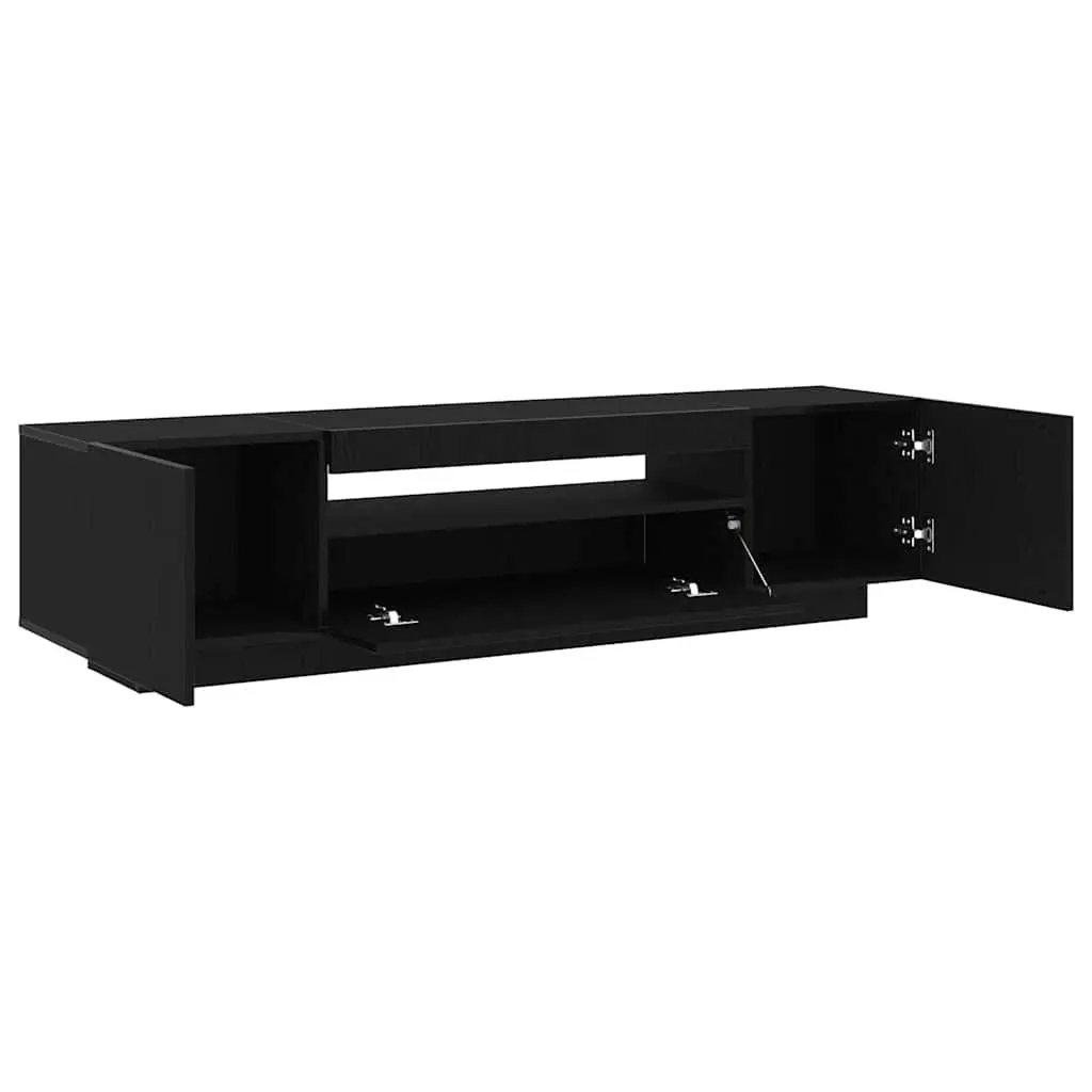 TV Cabinet Black Modern 160x35x40cm Engineered Wood