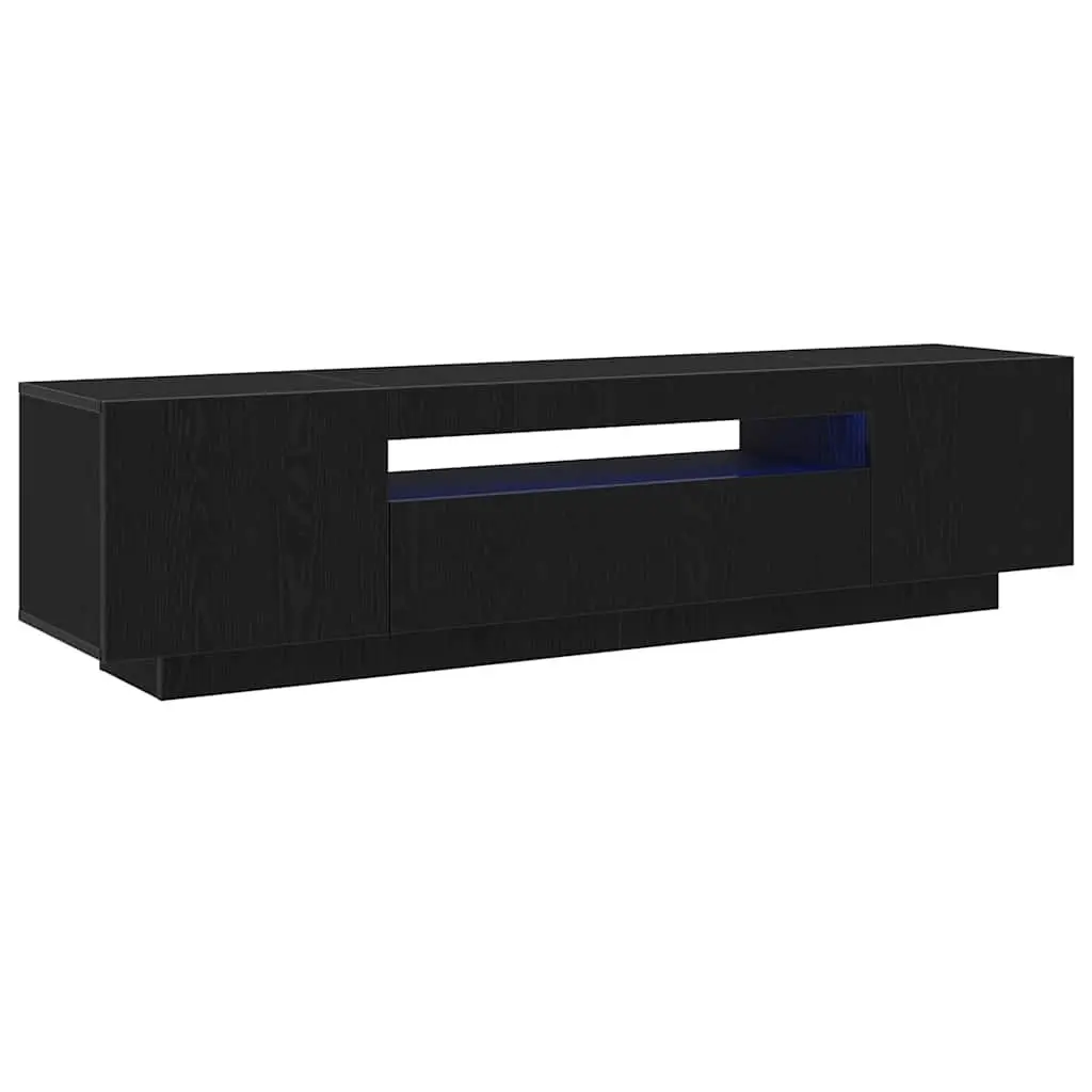 TV Cabinet Black Modern 160x35x40cm Engineered Wood