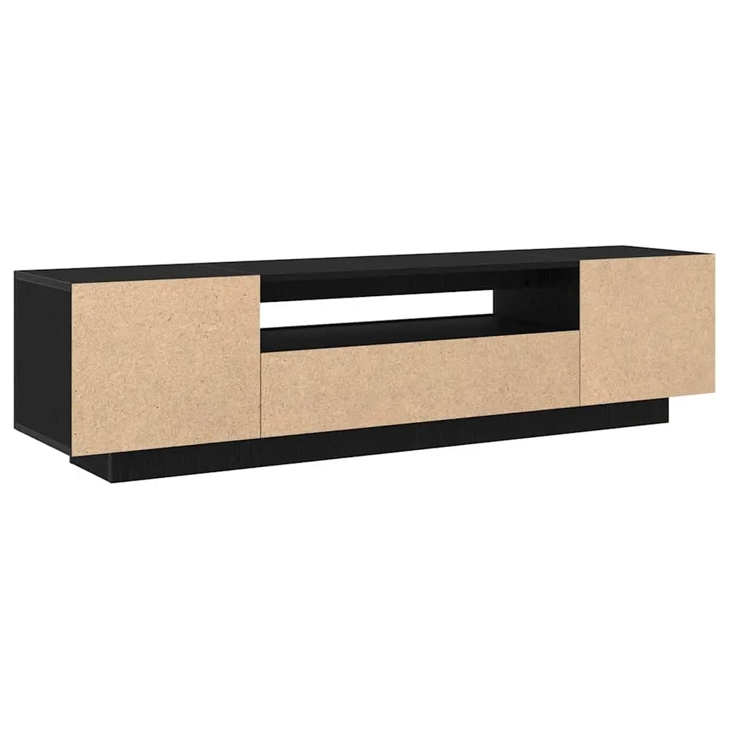 TV Cabinet Black Modern 160x35x40cm Engineered Wood