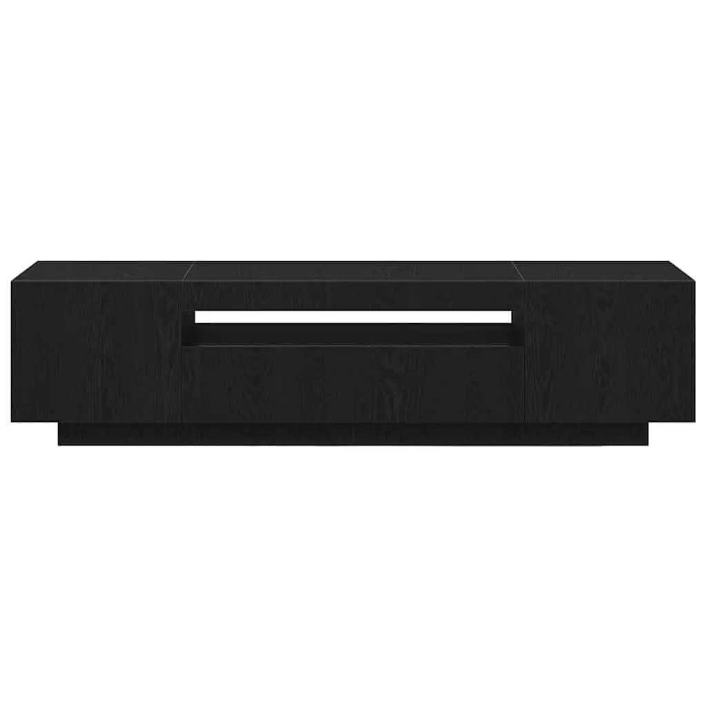 TV Cabinet Black Modern 160x35x40cm Engineered Wood