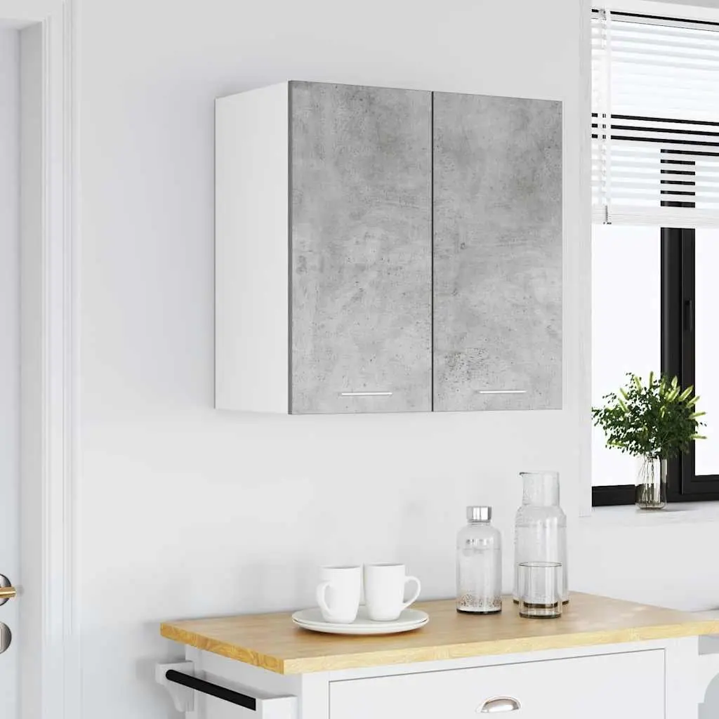 Kitchen Wall Cabinet Grey 60x31x60cm Engineered Wood Storage Cupboard Unit