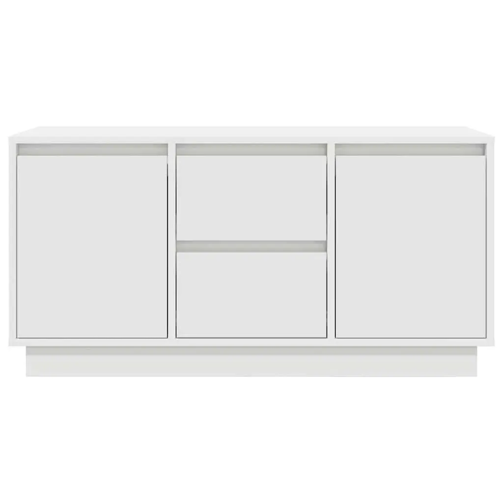 TV Cabinet RGB LED Lights White Engineered Wood 100 x 41 x 50 cm