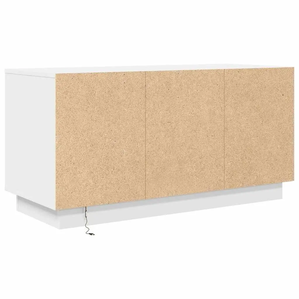 TV Cabinet RGB LED Lights White Engineered Wood 100 x 41 x 50 cm