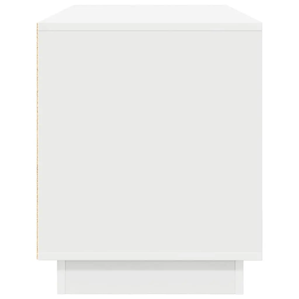 TV Cabinet RGB LED Lights White Engineered Wood 100 x 41 x 50 cm