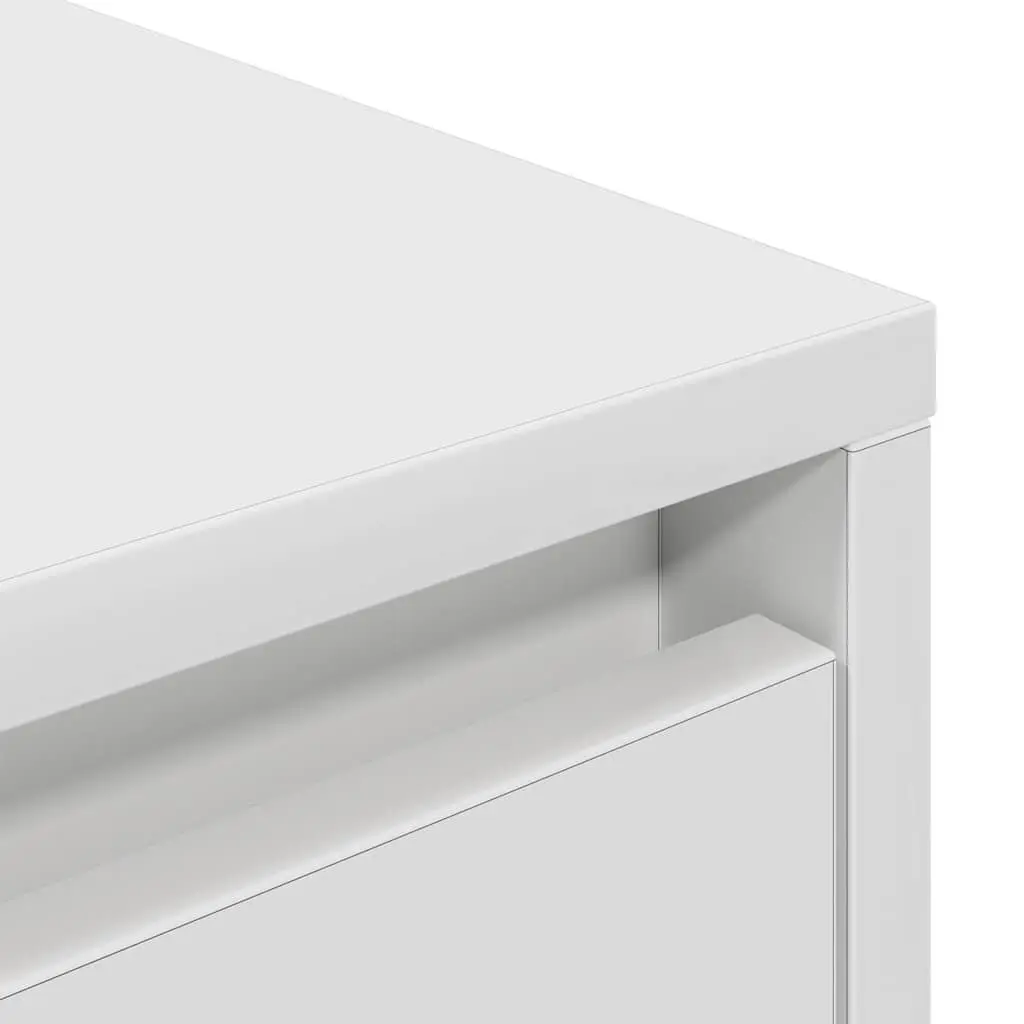 TV Cabinet RGB LED Lights White Engineered Wood 100 x 41 x 50 cm