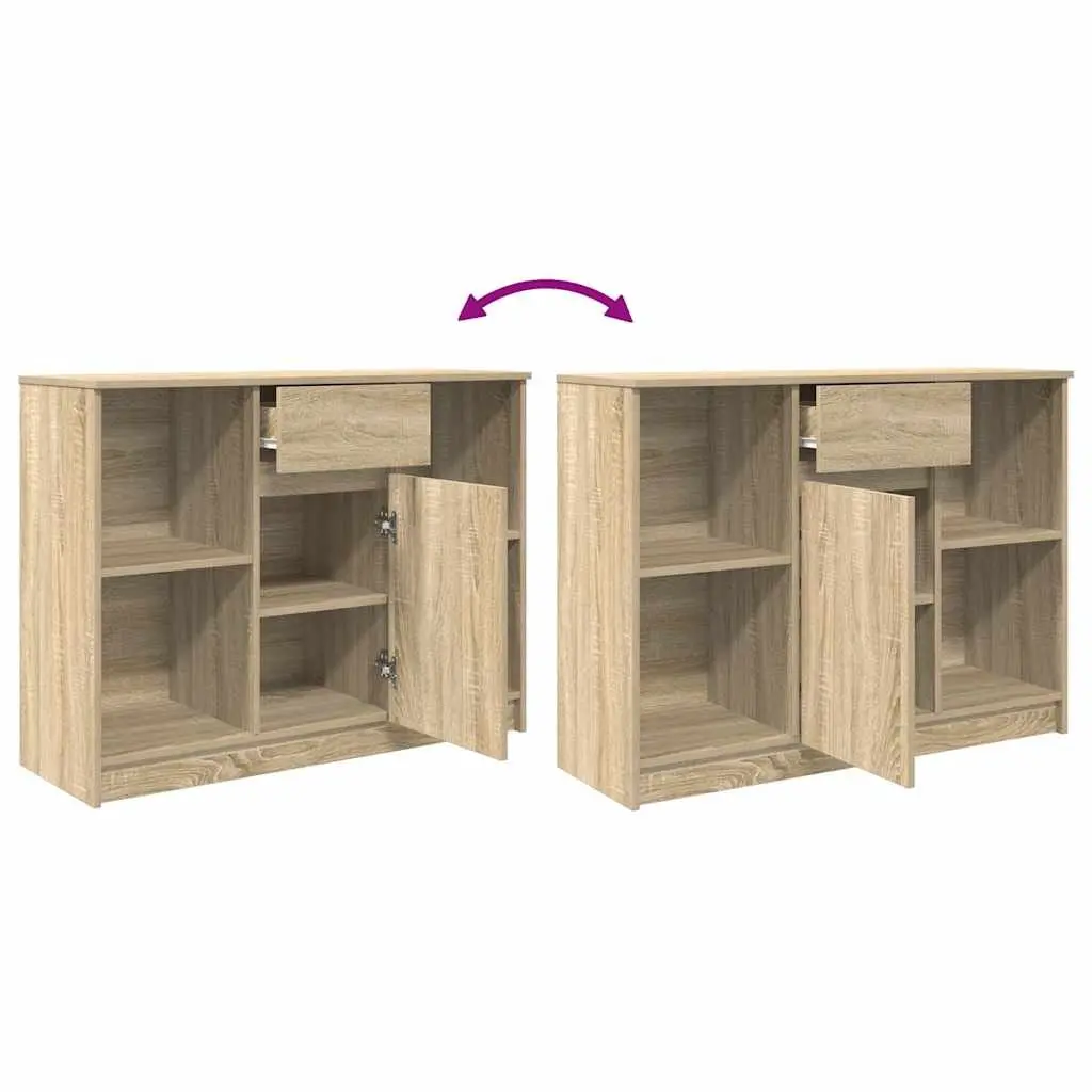 Brown Engineered Wood Sideboard Storage Cabinet