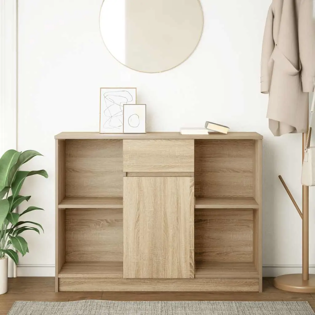 Brown Engineered Wood Sideboard Storage Cabinet