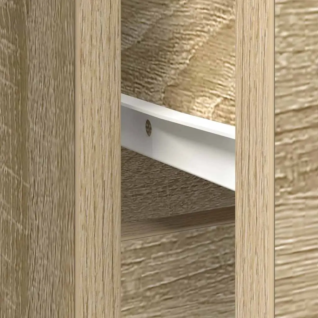 Brown Engineered Wood Sideboard Storage Cabinet