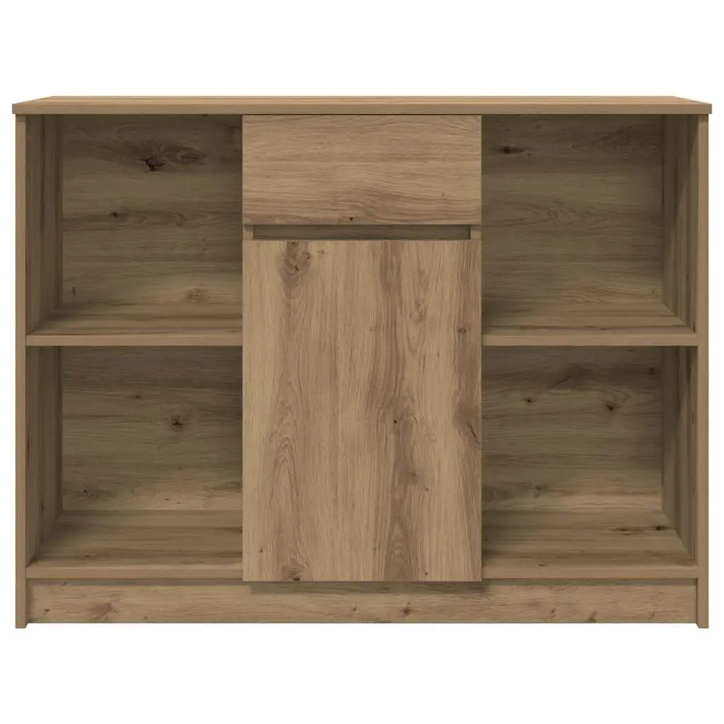Sideboard Storage Cabinet with Drawer Brown Engineered Wood 101x35x76 cm Buffet