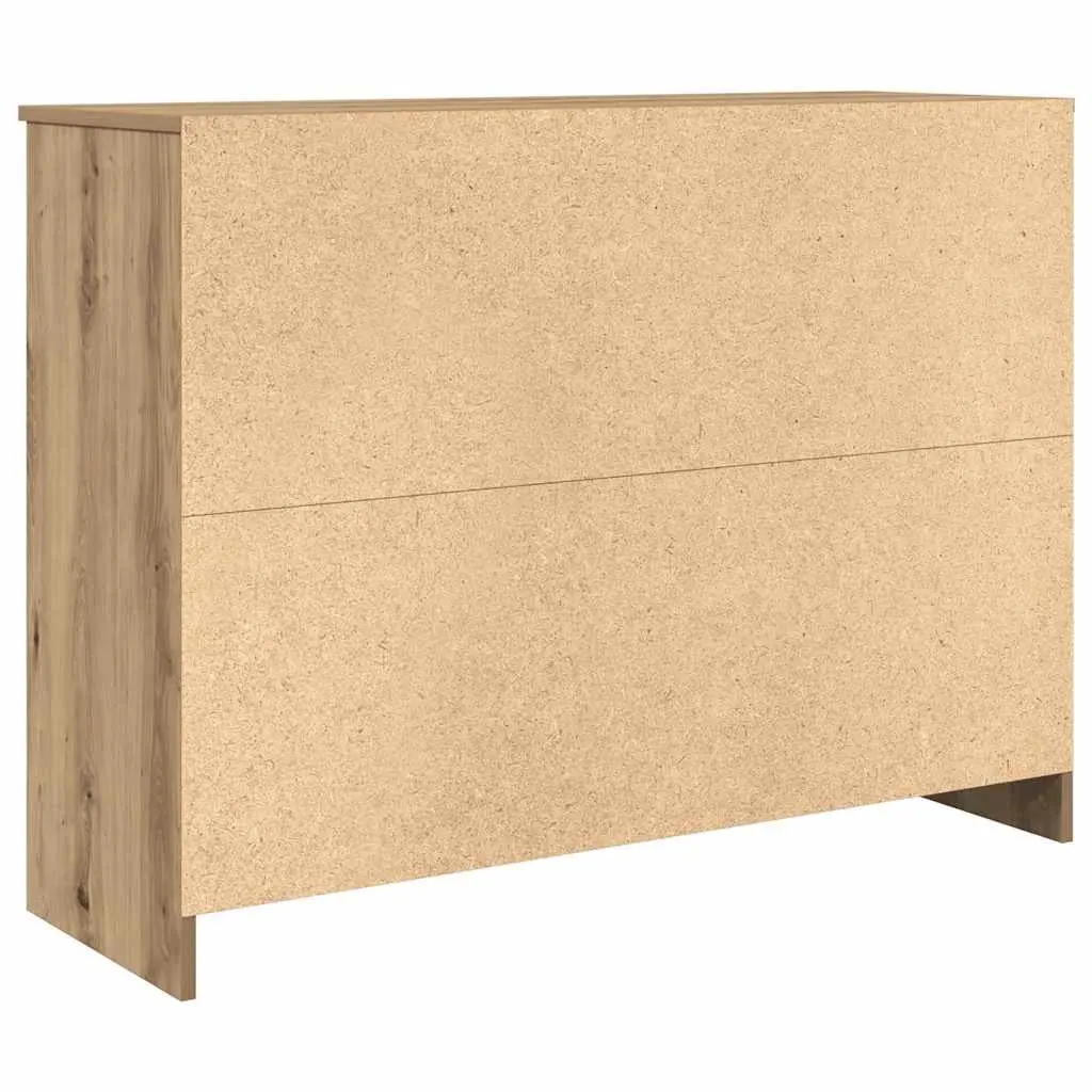 Sideboard Storage Cabinet with Drawer Brown Engineered Wood 101x35x76 cm Buffet