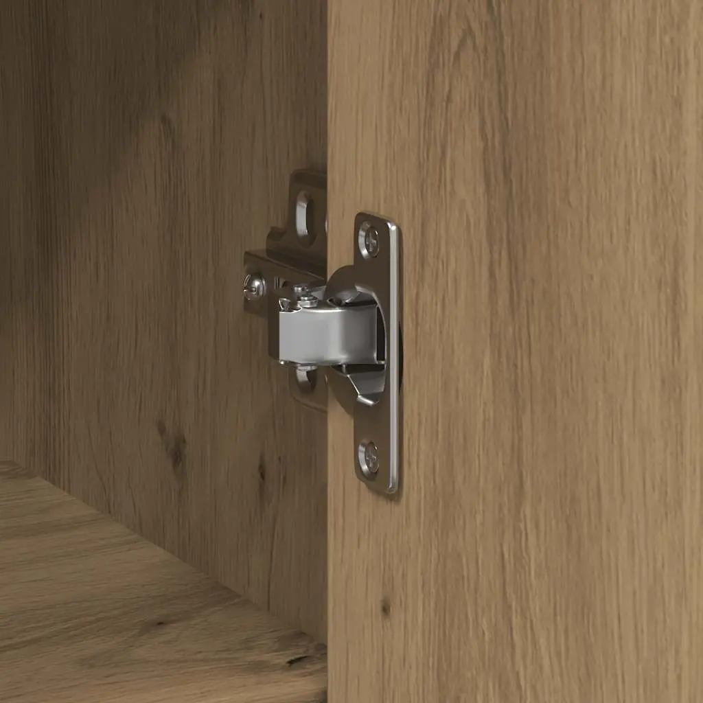 Sideboard Storage Cabinet with Drawer Brown Engineered Wood 101x35x76 cm Buffet