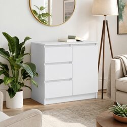 Elegant White Sideboard Storage Cabinet