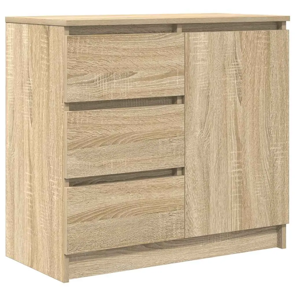 Brown Engineered Wood Sideboard with Storage