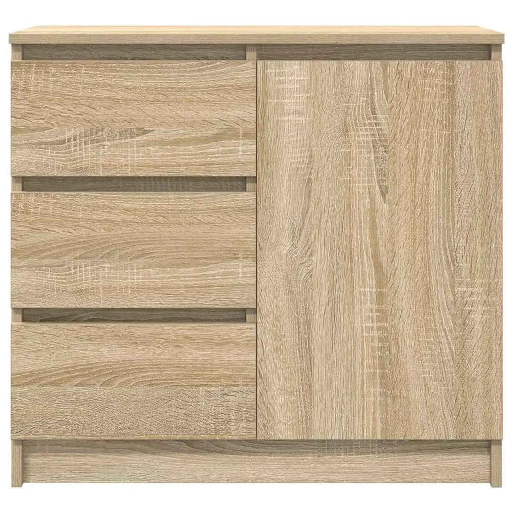 Brown Engineered Wood Sideboard with Storage