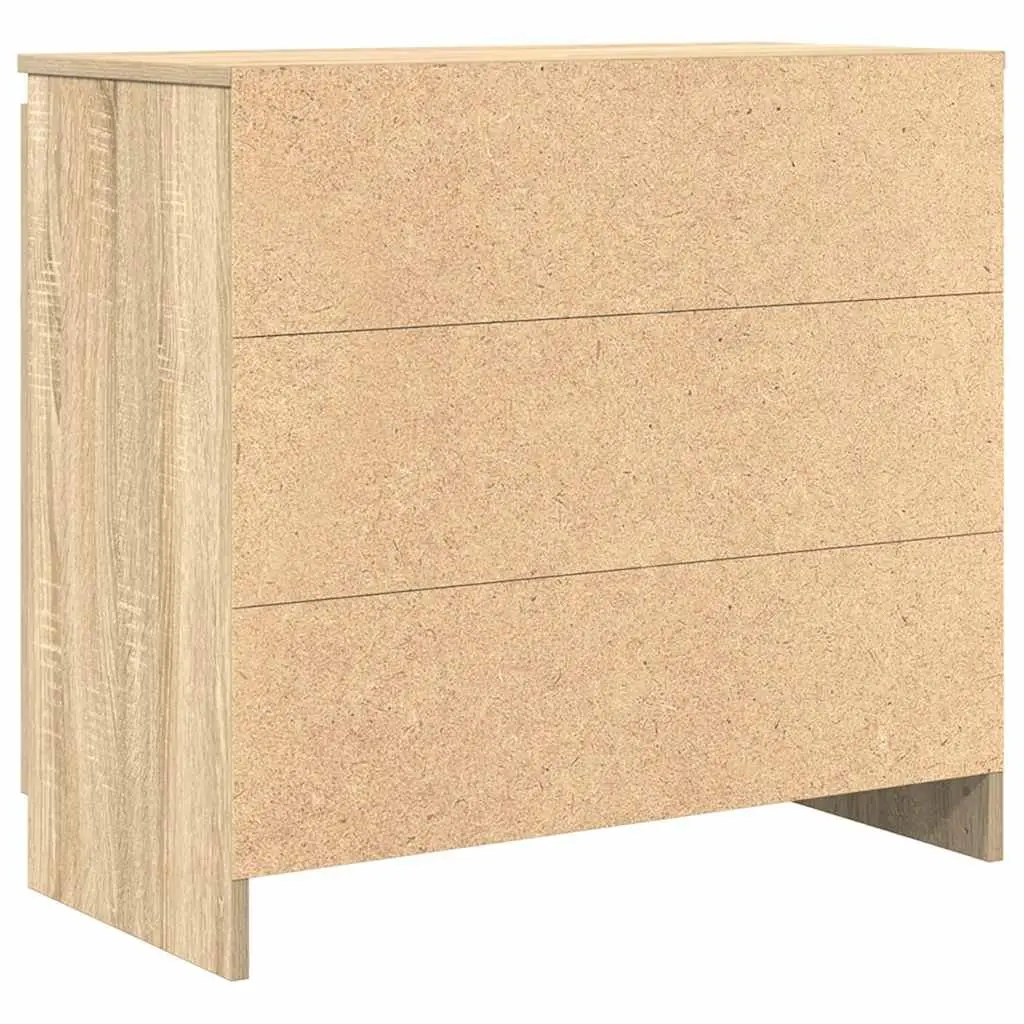 Brown Engineered Wood Sideboard with Storage