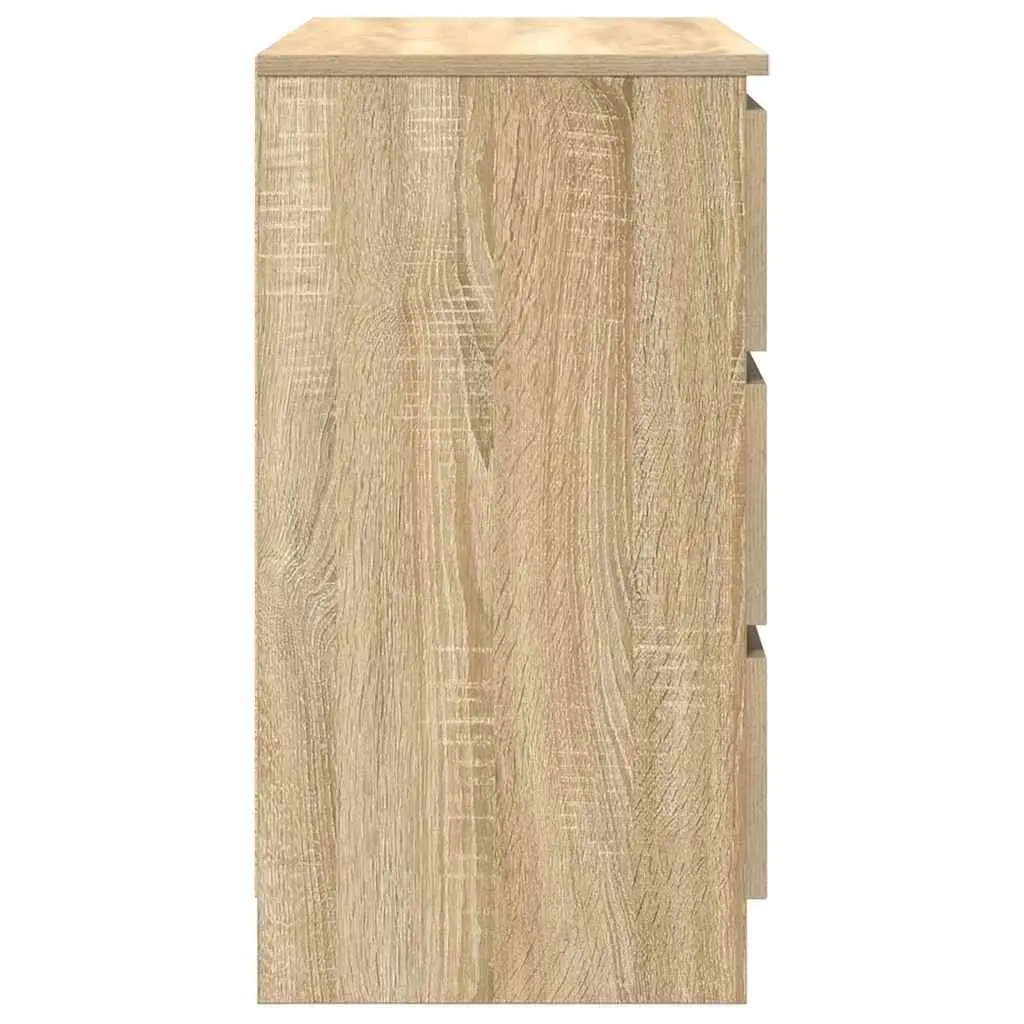Brown Engineered Wood Sideboard with Storage