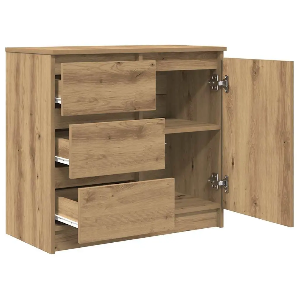 Brown Engineered Wood Sideboard Storage Cabinet