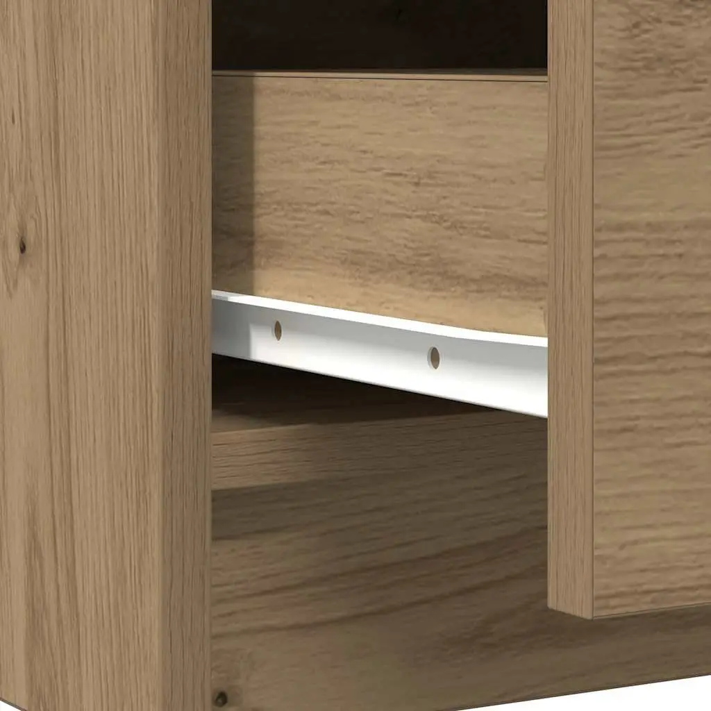 Brown Engineered Wood Sideboard Storage Cabinet