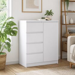 Elegant White Sideboard Cabinet with Storage Drawers