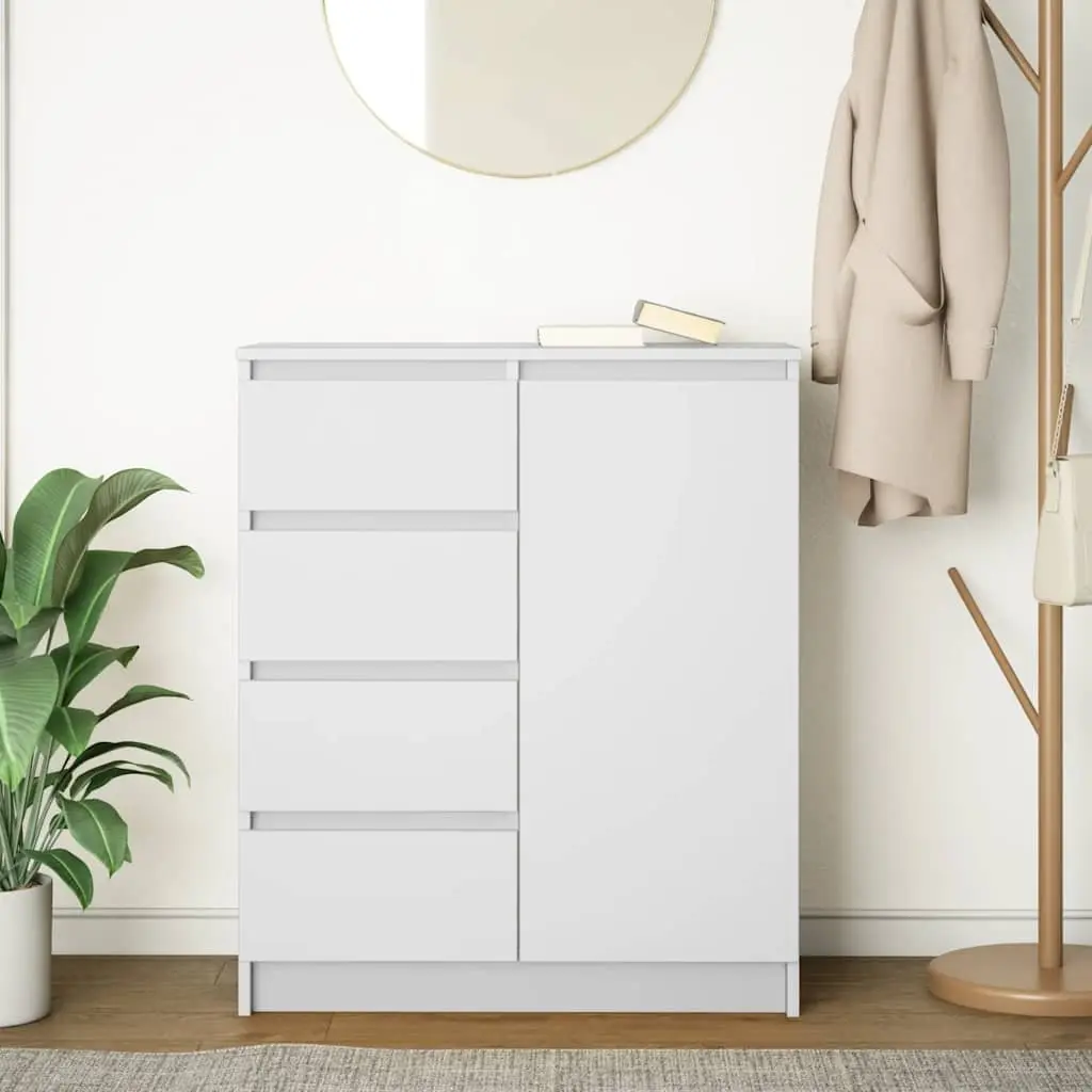 White Sideboard Cabinet with Storage Drawers