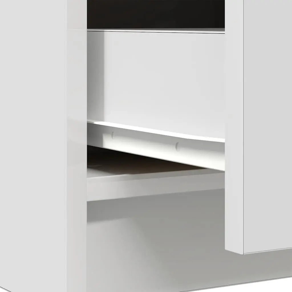 White Sideboard Cabinet with Storage Drawers