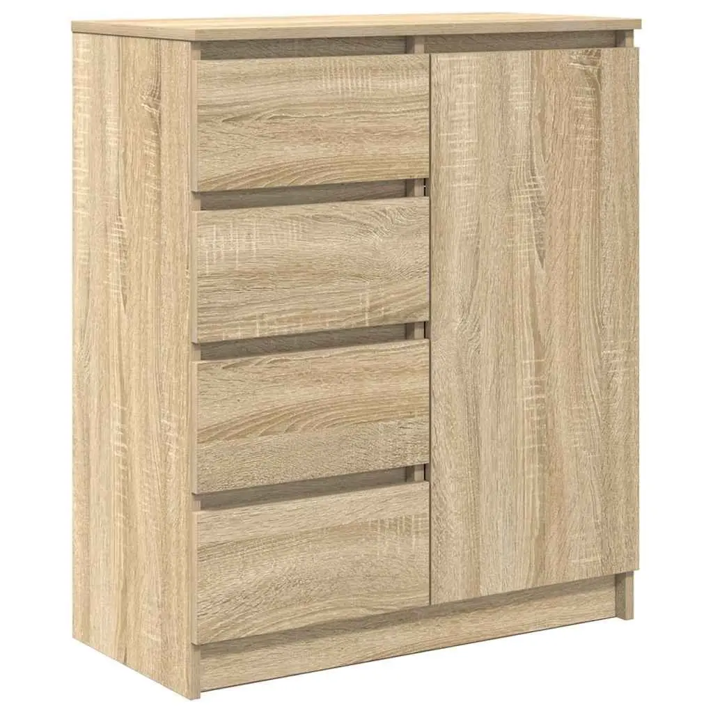 Brown Sideboard Storage Cabinet with Drawers