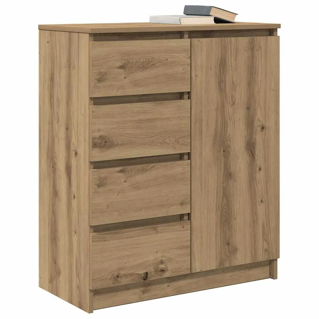 Brown Storage Sideboard with Drawers and Door
