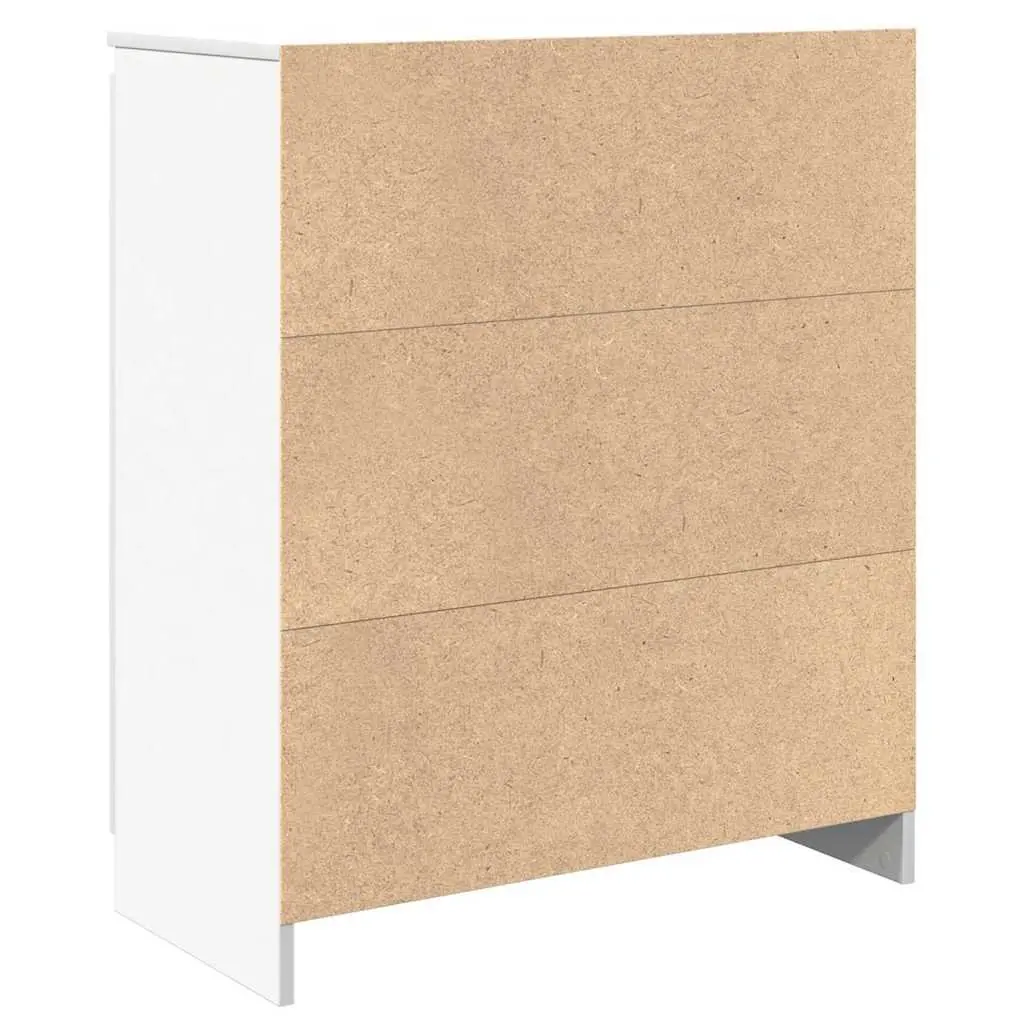 White Engineered Wood Sideboard Storage Cabinet