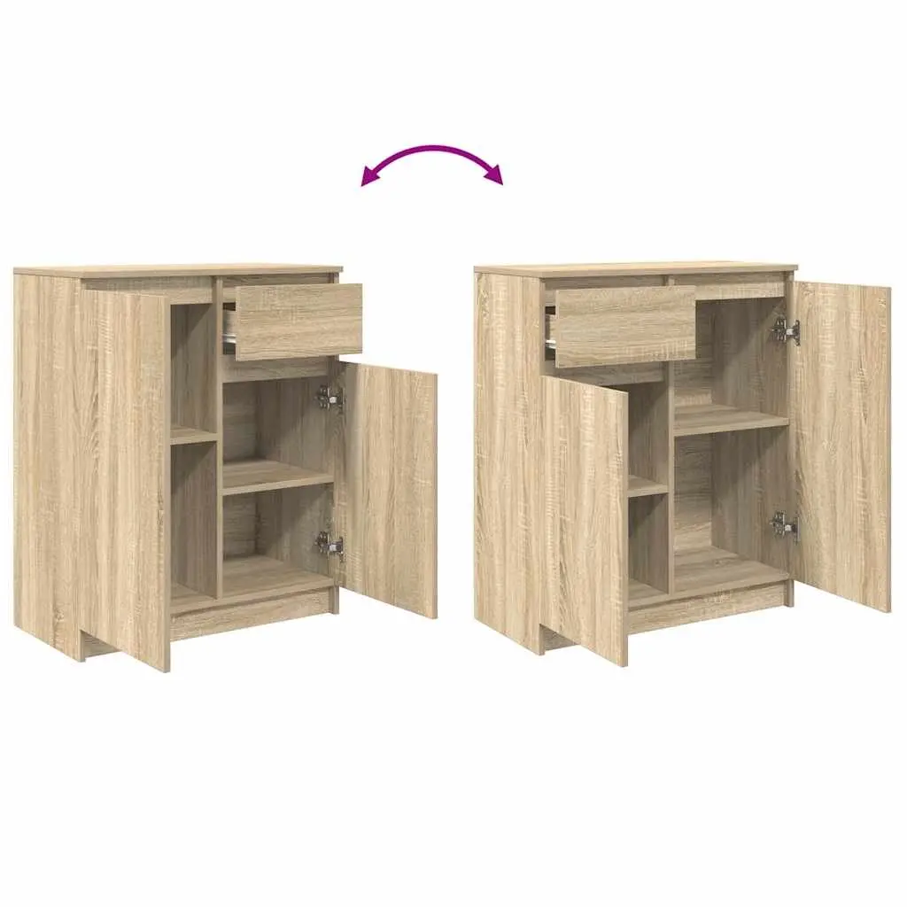 Brown Engineered Wood Sideboard Storage Cabinet