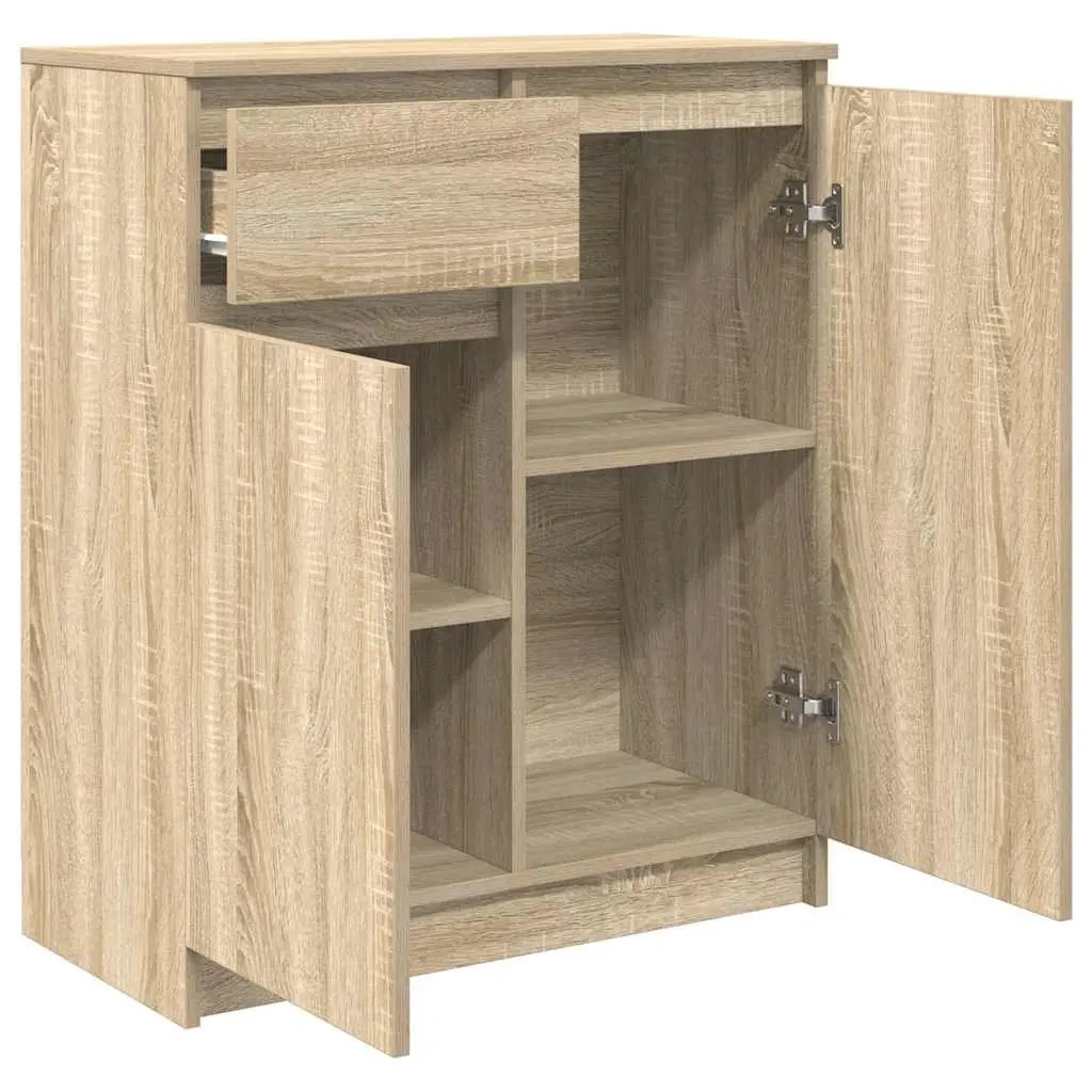 Brown Engineered Wood Sideboard Storage Cabinet