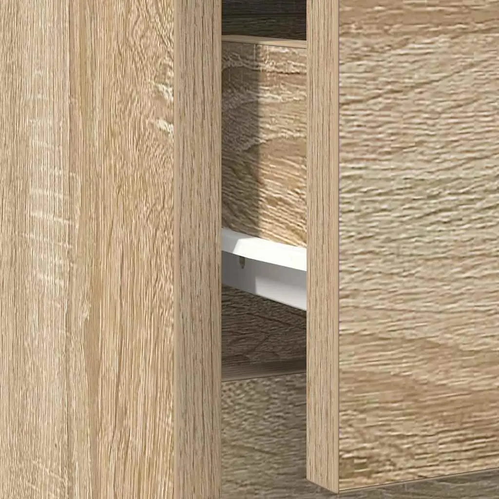 Brown Engineered Wood Sideboard Storage Cabinet