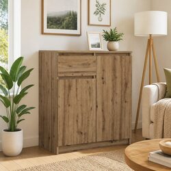 Brown Engineered Wood Sideboard Storage Cabinet