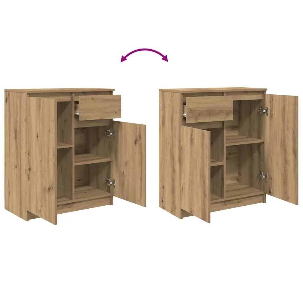 Brown Engineered Wood Sideboard Storage Cabinet